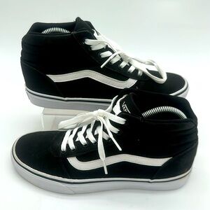 Vans Old Skool Sk8 Hi High Top Black White Shoes Lace Up Women's Size US 9.0